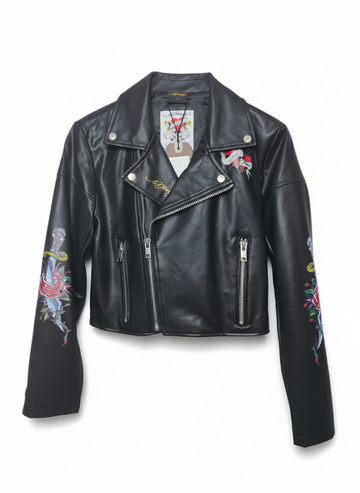 Edhardy BORN FREE NYC Vegan Leather Jacket