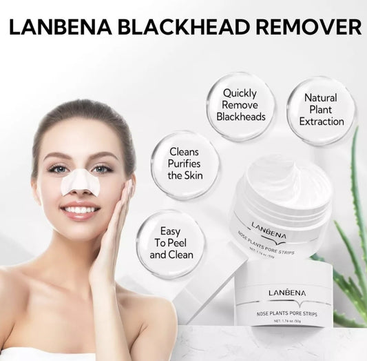Lanbena Blackhead Remover Cream Facial Nose Mask Plant Pore Acne Peel Off
