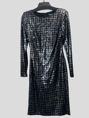 Lauren Ralph Lauren Sequined Houndstooth Dress