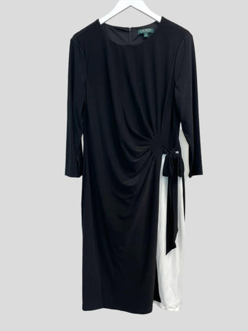 Lauren Ralph Lauren Two-Tone Ruched Dress