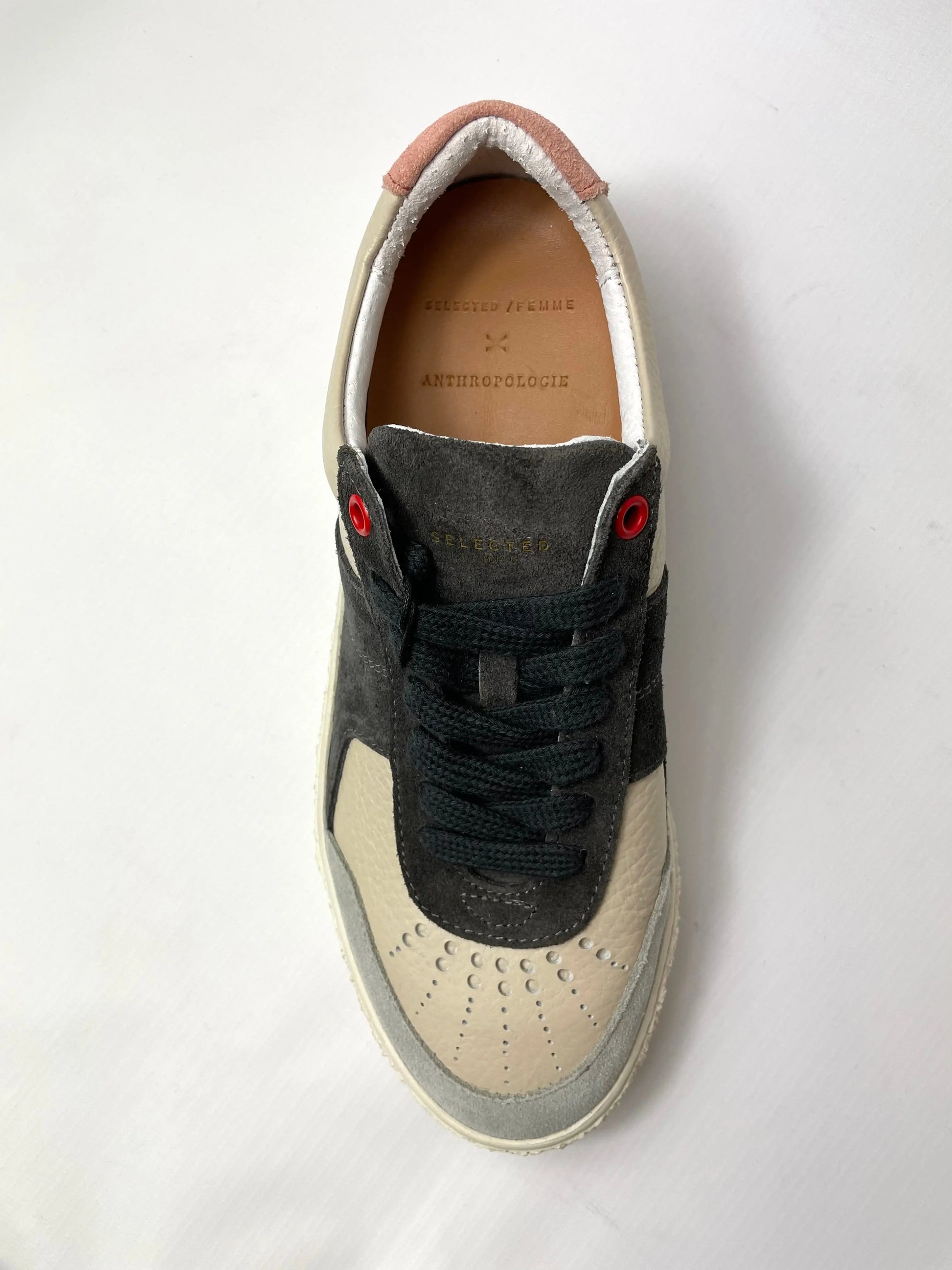 Selected Femme Anthropology Dina Leather Suede Ladies Platform Trainers Selected Femme 