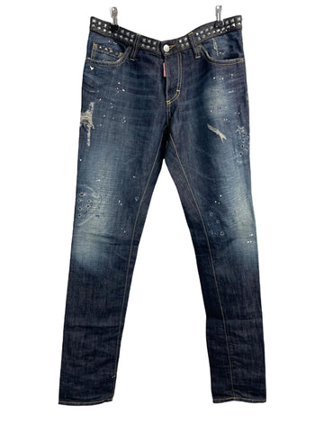 Dsquared2 Straight Fit Painted Jeans